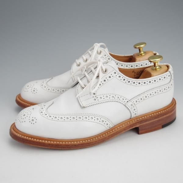 極美品★トリッカーズ(レディース) SIZE 4.5【モデル定価￥121,000-★バートン/BOURTON】L5633/フルブローグ/カーフ/白/Tricker's★j650