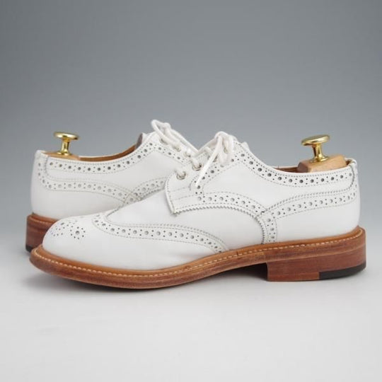 極美品★トリッカーズ(レディース) SIZE 4.5【モデル定価￥121,000-★バートン/BOURTON】L5633/フルブローグ/カーフ/白/Tricker's★j650
