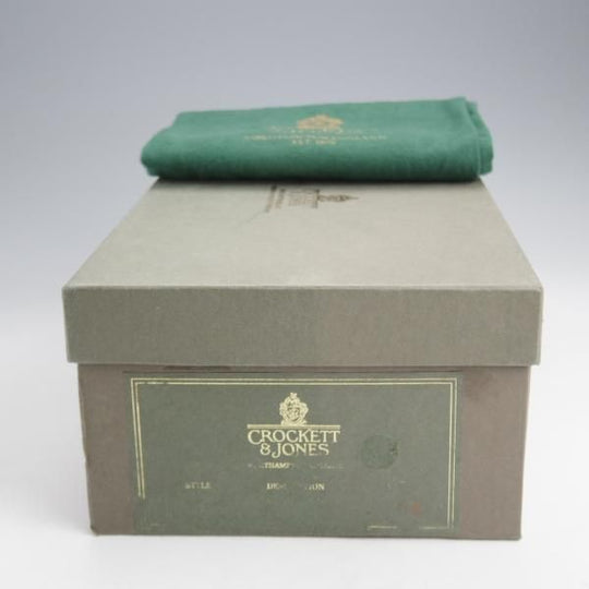 未使用★クロケット&ジョーンズ 6E【★セミブローグ/317ラスト】コンビ/白×茶/カーフ/メンズ/Crockett&Jones★j653