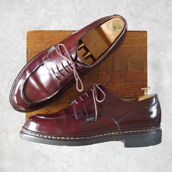極上★パラブーツ SIZE 8【定価￥148,500-★コードバン仕様/CHAMBORD/シャンボード】Uチップ/TEXソール/赤茶/メンズ/Paraboot★j660