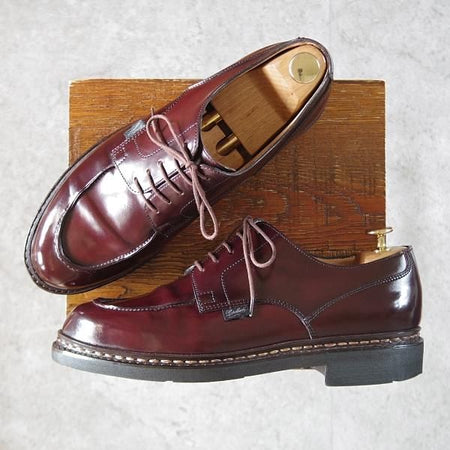 極上★パラブーツ SIZE 8【定価￥148,500-★コードバン仕様/CHAMBORD/シャンボード】Uチップ/TEXソール/赤茶/メンズ/Paraboot★j660