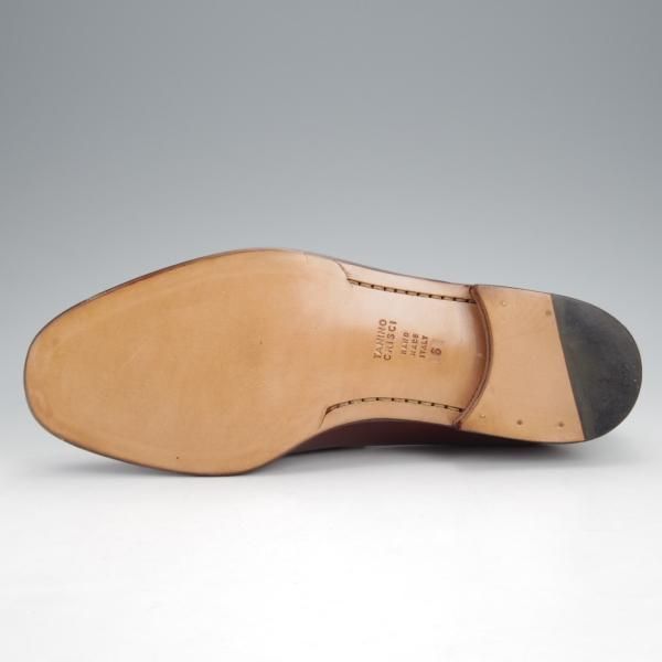 未使用★(伊)タニノクリスチー SIZE 6【デッドストック品★キルトモンク/BOLZO/ローファー】カーフ/茶/メンズ/TANINO CRISCI★j666