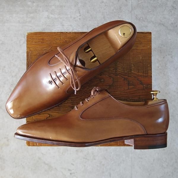 ほぼ未使用★ジョンロブ 9E【貴重★イヤーモデル(2004年)/オックスフォードシューズ】8000ラスト/カーフ/茶/メンズ/JOHN LOBB★j667
