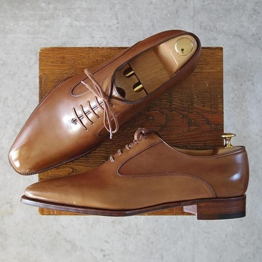 ほぼ未使用★ジョンロブ 9E【貴重★イヤーモデル(2004年)/オックスフォードシューズ】8000ラスト/カーフ/茶/メンズ/JOHN LOBB★j667