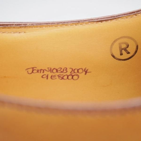 ほぼ未使用★ジョンロブ 9E【貴重★イヤーモデル(2004年)/オックスフォードシューズ】8000ラスト/カーフ/茶/メンズ/JOHN LOBB★j667