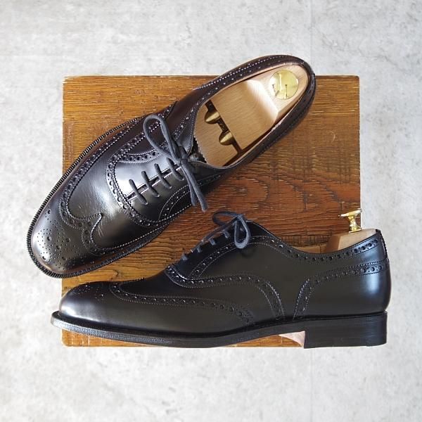 未使用★チャーチ 65F/UK6.5【現行定価￥176,000-★100ラスト/CHETWYND/チェットウインド】フルブローグ/カーフ/黒/Church's★j668