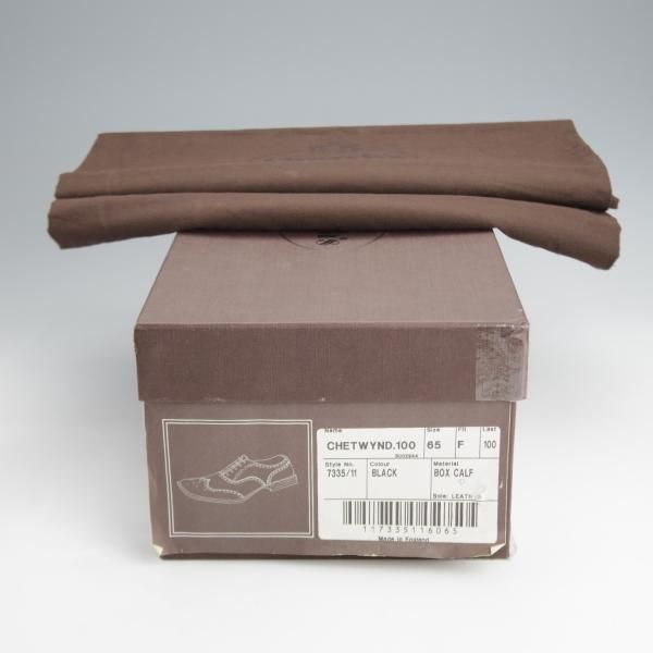 未使用★チャーチ 65F/UK6.5【現行定価￥176,000-★100ラスト/CHETWYND/チェットウインド】フルブローグ/カーフ/黒/Church's★j668