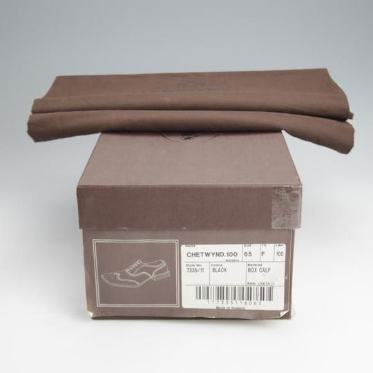 未使用★チャーチ 65F/UK6.5【現行定価￥176,000-★100ラスト/CHETWYND/チェットウインド】フルブローグ/カーフ/黒/Church's★j668