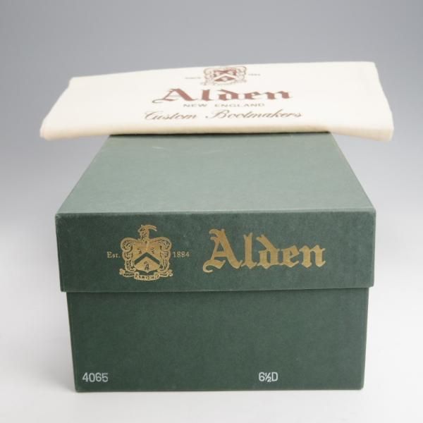 極上★オールデン 6.5D【現行定価18万円程度★コードバン仕様/グラントラスト/4065】ストレートチップ/ブーツ/黒/メンズ/ALDEN★j670