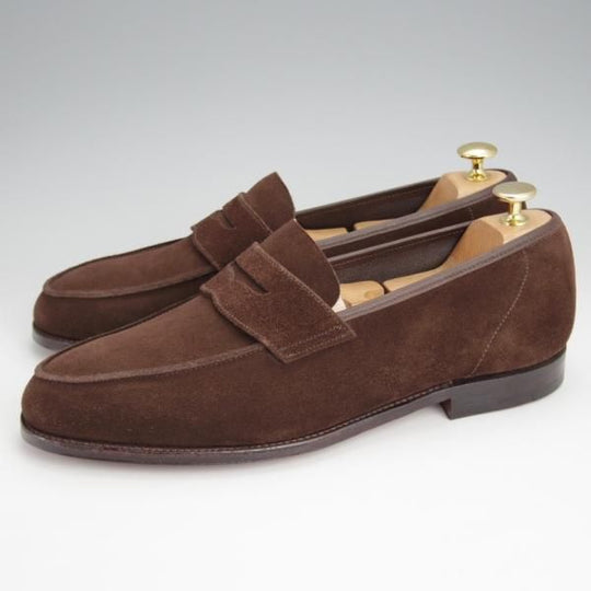 未使用★クロケット&ジョーンズ UK8.5/US9E【貴重★ブルックスブラザーズ別注/Peal&co】コインローファー/濃茶/Crockett&Jones★j673