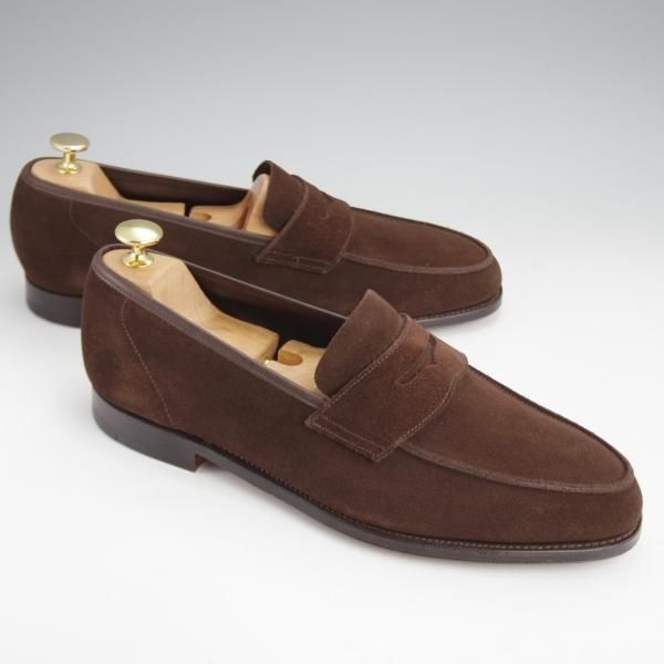 未使用★クロケット&ジョーンズ UK8.5/US9E【貴重★ブルックスブラザーズ別注/Peal&co】コインローファー/濃茶/Crockett&Jones★j673