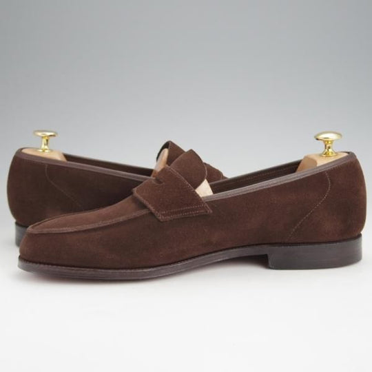 未使用★クロケット&ジョーンズ UK8.5/US9E【貴重★ブルックスブラザーズ別注/Peal&co】コインローファー/濃茶/Crockett&Jones★j673