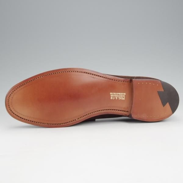 未使用★クロケット&ジョーンズ UK8.5/US9E【貴重★ブルックスブラザーズ別注/Peal&co】コインローファー/濃茶/Crockett&Jones★j673