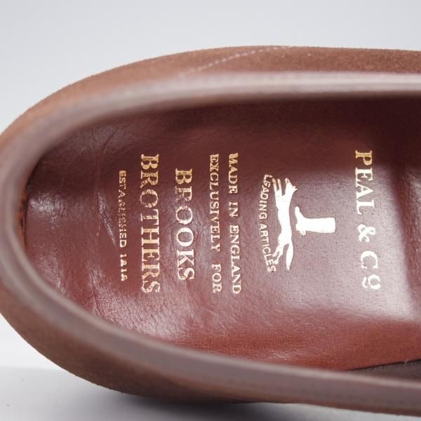 未使用★クロケット&ジョーンズ UK8.5/US9E【貴重★ブルックスブラザーズ別注/Peal&co】コインローファー/濃茶/Crockett&Jones★j673