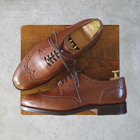 極上★トリッカーズ SIZE 6【現行定価10万円以上★フルブローグ/ASCOT/5429】カーフ/茶/メンズ/Tricker's★j675