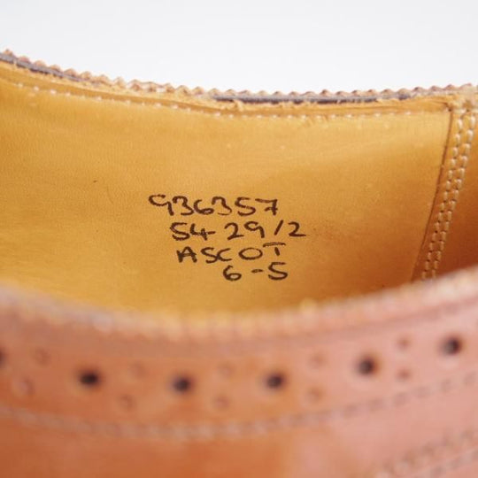 極上★トリッカーズ SIZE 6【現行定価10万円以上★フルブローグ/ASCOT/5429】カーフ/茶/メンズ/Tricker's★j675