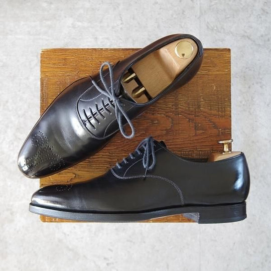 極上★クロケット&ジョーンズ 6.5D【ハンドグレードライン★CONWAY 3/ALKA別注】オックスフォードシューズ/黒/Crockett&Jones★j676