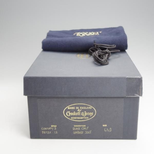 極上★クロケット&ジョーンズ 6.5D【ハンドグレードライン★CONWAY 3/ALKA別注】オックスフォードシューズ/黒/Crockett&Jones★j676