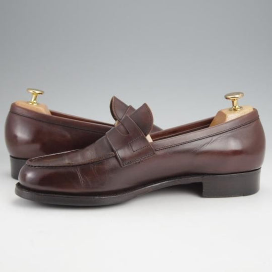極上★三陽山長 SIZE 8【定価￥74,800-★弥三郎/R2013ラスト】コインローファー/カーフ/濃茶/メンズ/YASABURO/Sanyo Yamacho★j677