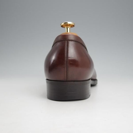 極上★三陽山長 SIZE 8【定価￥74,800-★弥三郎/R2013ラスト】コインローファー/カーフ/濃茶/メンズ/YASABURO/Sanyo Yamacho★j677
