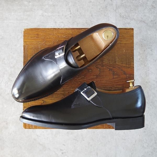 極美品★ユニオンインペリアル SIZE 7【定価￥60,500-★ダイナイトソール/撥水レザー】SU203/モンクストラップ/黒/Union Imperial★j678