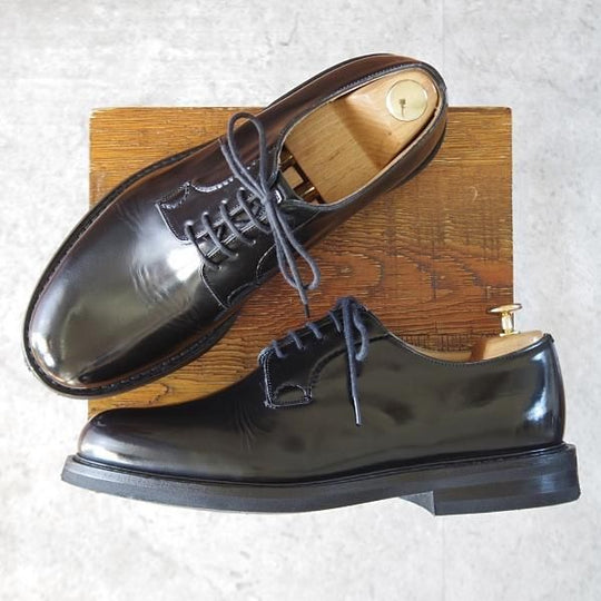 極上★チャーチ 80G/UK8【定価￥181,500-★ライトウェイトソール仕様/SHANNON LW】シャノン/103ラスト/プレーントゥ/黒/Church's★j679