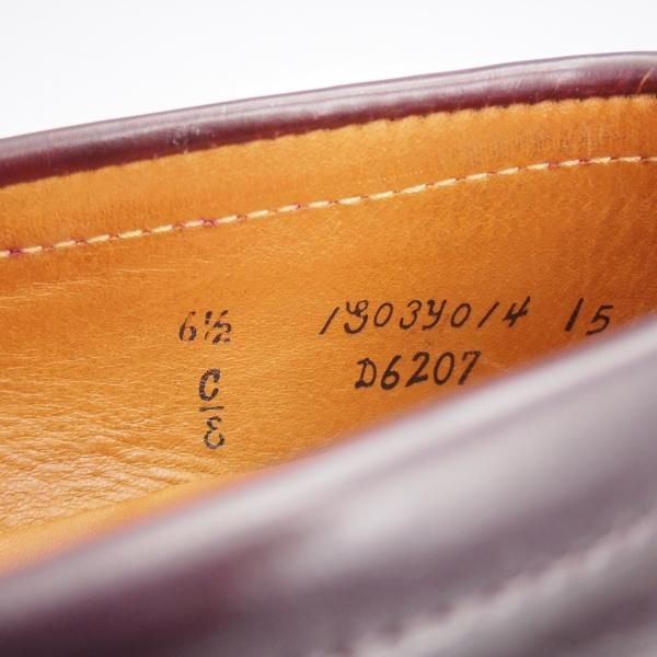 極美品★オールデン 6.5E【現行定価17万円程度★コードバン仕様/D6207】ヴァンラスト/バンラスト/赤茶/コインローファー/ALDEN★j681