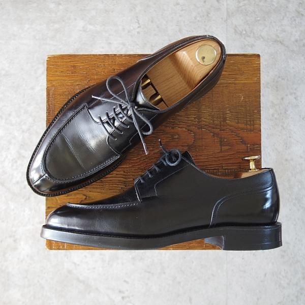 美品★クロケット&ジョーンズ 6.5E【★MONTAGU/317ラスト】Uチップ/カーフ/黒/メンズ/Crockett&Jones★j684