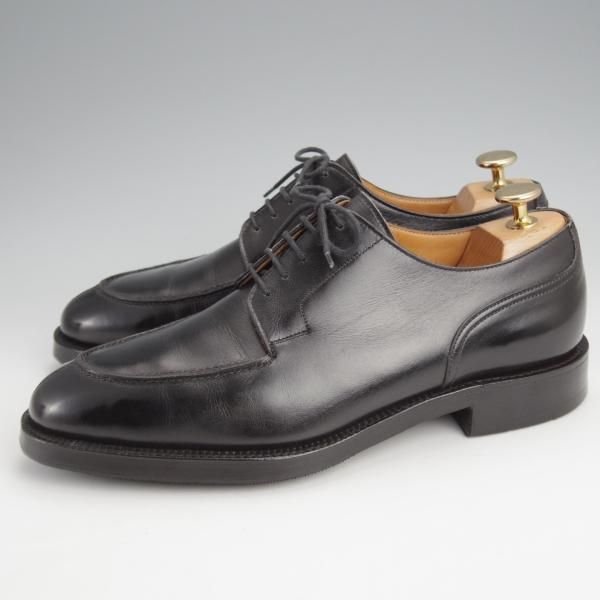 美品★クロケット&ジョーンズ 6.5E【★MONTAGU/317ラスト】Uチップ/カーフ/黒/メンズ/Crockett&Jones★j684