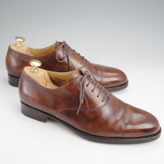 美品★(東欧)VASS/ヴァーシュ SIZE 40.5【定価￥132,000-★Alt English/ストレートチップ】Fラスト/ミュージアムカーフ/茶★j686