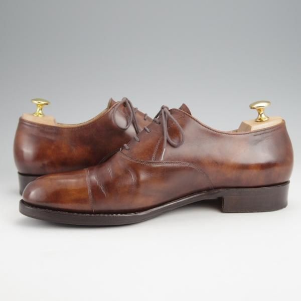 美品★(東欧)VASS/ヴァーシュ SIZE 40.5【定価￥132,000-★Alt English/ストレートチップ】Fラスト/ミュージアムカーフ/茶★j686