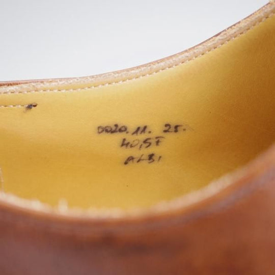 美品★(東欧)VASS/ヴァーシュ SIZE 40.5【定価￥132,000-★Alt English/ストレートチップ】Fラスト/ミュージアムカーフ/茶★j686