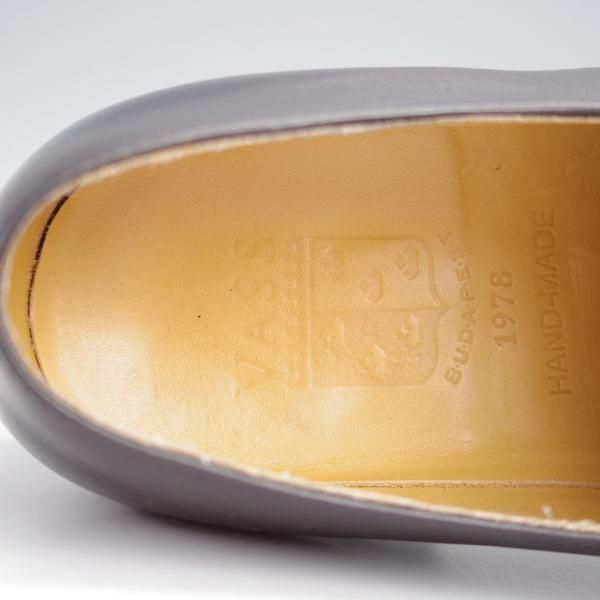 美品★(東欧)VASS/ヴァーシュ SIZE 40【貴重★London 3-eyelet/Vフロント】Fラスト/プレーントゥ/カーフ/黒/メンズ★j687