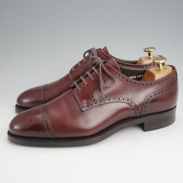 ほぼ未使用★三陽山長 SIZE 7【定価￥83,600-★寿伍郎/R2010ラスト】セミブローグ/カーフ/濃茶/メンズ/JUGORO/Sanyo Yamacho★j688