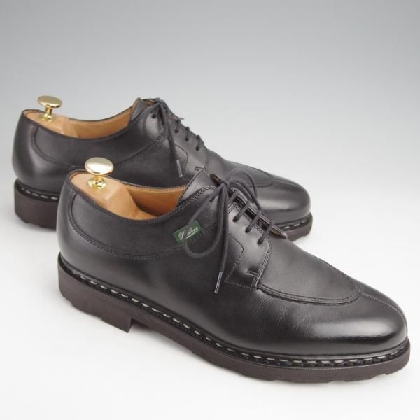 極美品★パラブーツ SIZE 7.5【定価￥79,200-★アヴィニョン/AVIGNON】グリフソール/リスレザー/Uチップ/NOIR/黒/Paraboot★j689