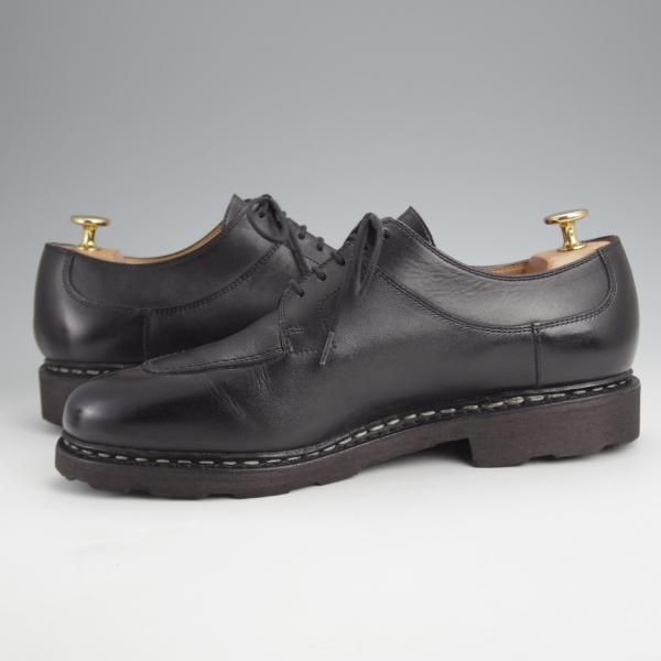 極美品★パラブーツ SIZE 7.5【定価￥79,200-★アヴィニョン/AVIGNON】グリフソール/リスレザー/Uチップ/NOIR/黒/Paraboot★j689