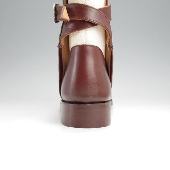 未使用★(英)シュナイダーブーツ SIZE 6【極希少★ジョッパーブーツ/キャンバス×カーフ】52ラスト/BRACKEN/茶/SCHNIEDER BOOTS★j693