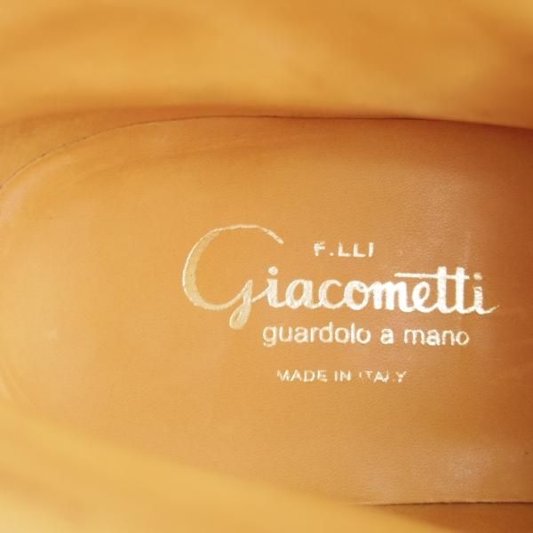 未使用★(伊)F.LLIジャコメッティ SIZE 40.5【貴重★象革/エレファントレザー/モンキーブーツ】FG400/PIATRラスト/黒/Giacometti★j694