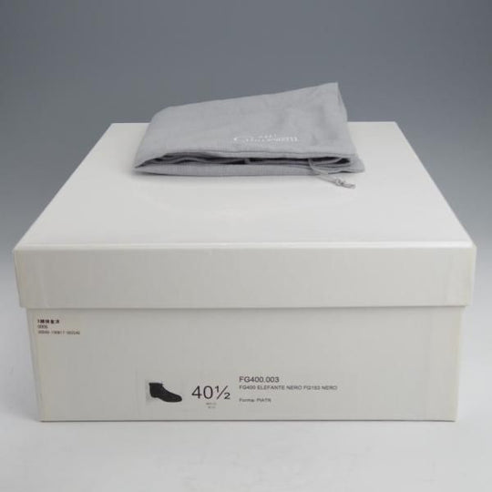 未使用★(伊)F.LLIジャコメッティ SIZE 40.5【貴重★象革/エレファントレザー/モンキーブーツ】FG400/PIATRラスト/黒/Giacometti★j694