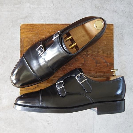 極上★ジョンロブ 8E【現行定価￥250,800-★WILLIAM 2/ウィリアム 2】9795Rラスト/ダブルモンク/カーフ/黒/JOHN LOBB★j697