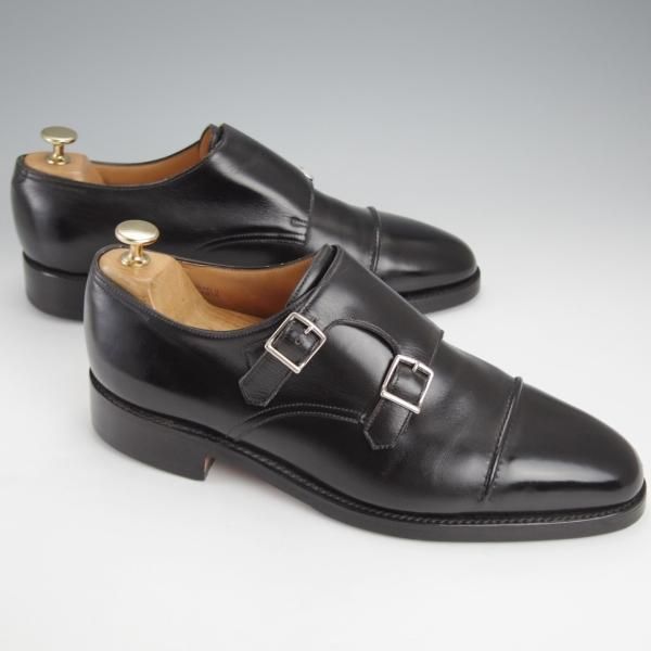 極上★ジョンロブ 8E【現行定価￥250,800-★WILLIAM 2/ウィリアム 2】9795Rラスト/ダブルモンク/カーフ/黒/JOHN LOBB★j697