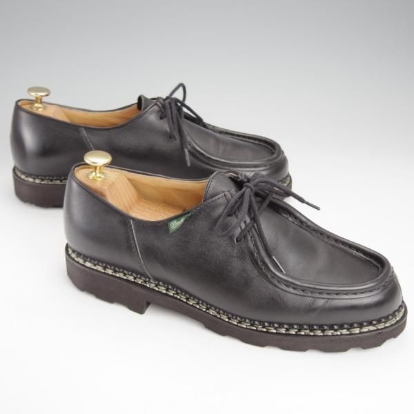 極美品★パラブーツ SIZE 41.5【定価￥94,600-★ミカエル/MICHAEL】チロリアンシューズ/リスレザー/NOIR/黒/Paraboot★j698