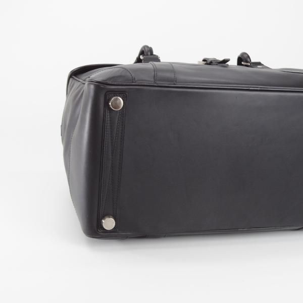 ダンヒル ボストンバッグ ブラック Dunhill ダンヒル レザー ボストン トート バッグ ブラック系【中古