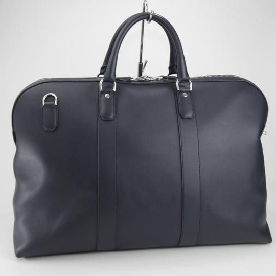 極美品★ダンヒル/dunhill【定価￥199,800-★HAMPSTED/ハムステッド/トラベルバッグ】レザー/ボストンバッグ/紺/ビジネス/バッグ/鞄★N5867