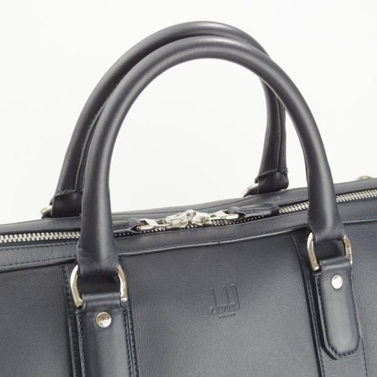極美品★ダンヒル/dunhill【定価￥199,800-★HAMPSTED/ハムステッド/トラベルバッグ】レザー/ボストンバッグ/紺/ビジネス/バッグ/鞄★N5867