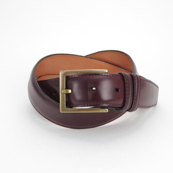 極上★(スペイン製)カルミナ 85cm/34インチ【定価￥33,000-★コードバン仕様/赤茶】ベルト/レザー/本革/ビジネス/メンズ/CARMINA★j701