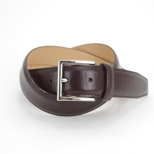 極上★クロケット&ジョーンズ 32インチ【定価2.4万円程度★ベルト/シボ革/濃茶】メンズ/レザー/革/Crockett&Jones★j702