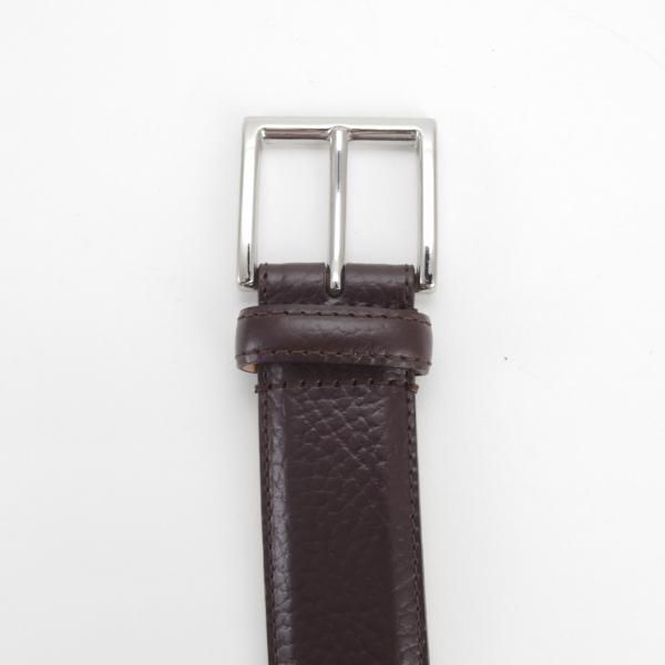極上★クロケット&ジョーンズ 32インチ【定価2.4万円程度★ベルト/シボ革/濃茶】メンズ/レザー/革/Crockett&Jones★j702