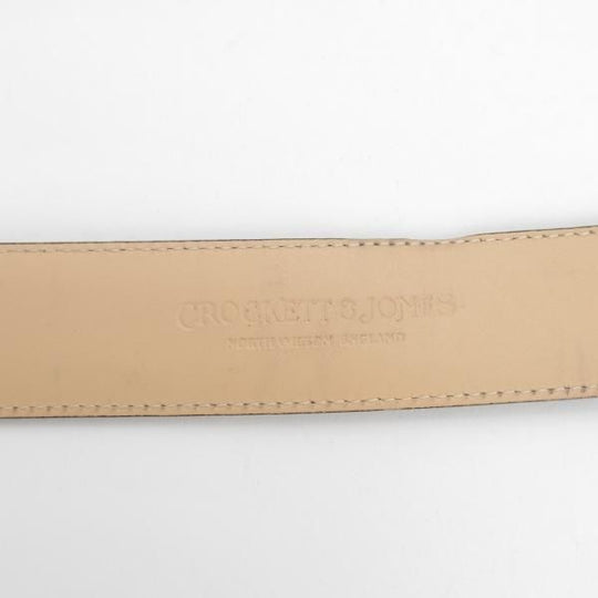 極上★クロケット&ジョーンズ 32インチ【定価2.4万円程度★ベルト/シボ革/濃茶】メンズ/レザー/革/Crockett&Jones★j702