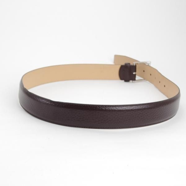 極上★クロケット&ジョーンズ 32インチ【定価2.4万円程度★ベルト/シボ革/濃茶】メンズ/レザー/革/Crockett&Jones★j702